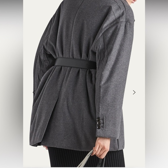 PRADA**Women's Cashmere Oversized Gray Belted Coat***US 0, 4 $4400 NWT - Picture 3 of 16